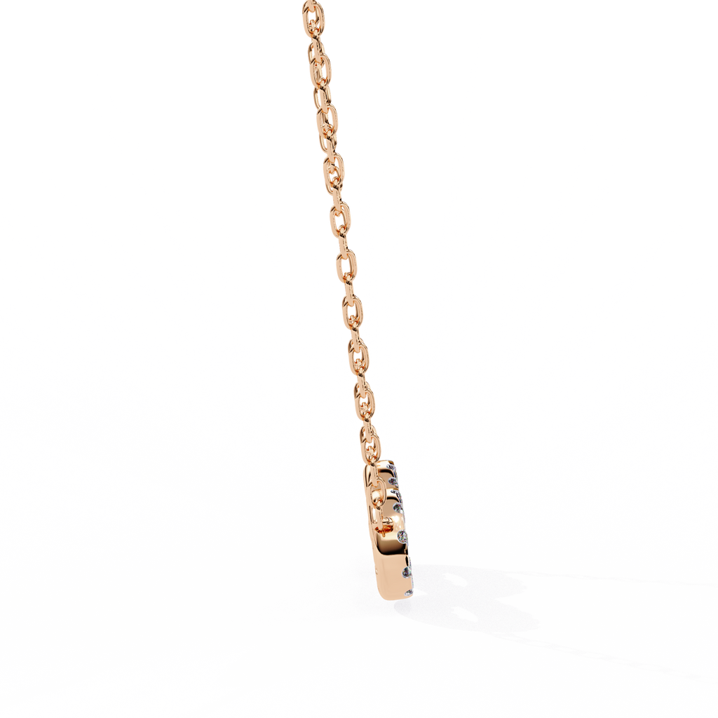 Round Cut Lab Diamond Infinity Shape Pendant