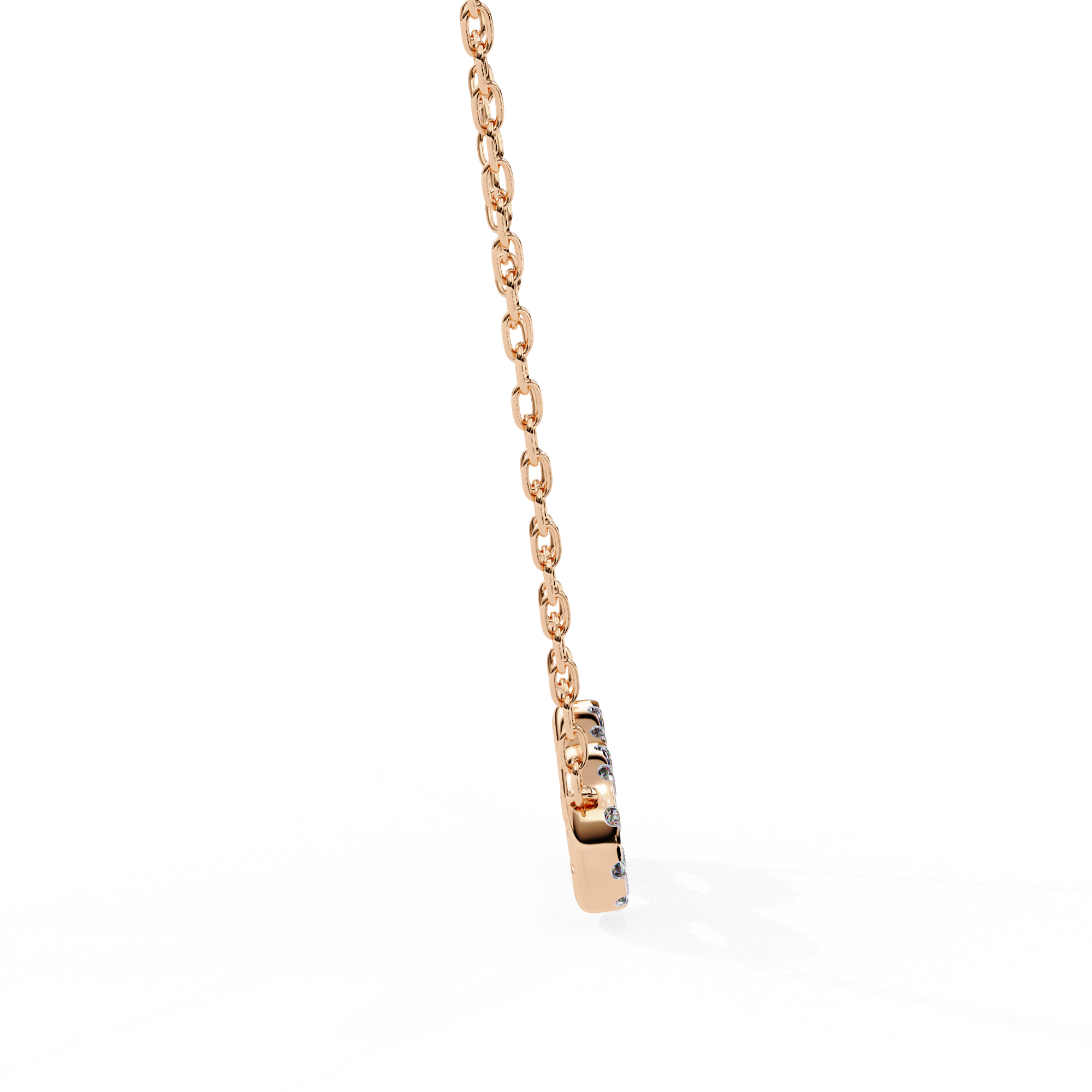 Round Cut Lab Diamond Infinity Shape Pendant