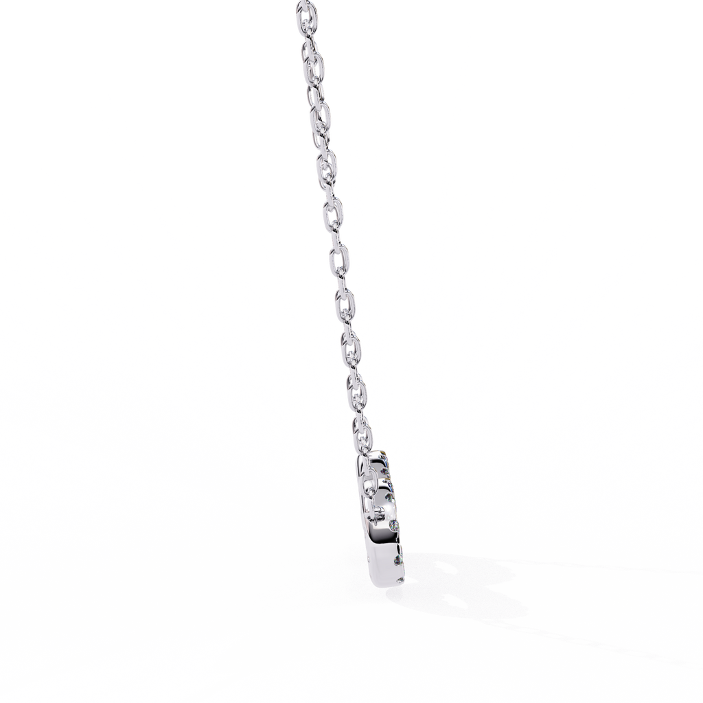 Round Cut Lab Diamond Infinity Shape Pendant