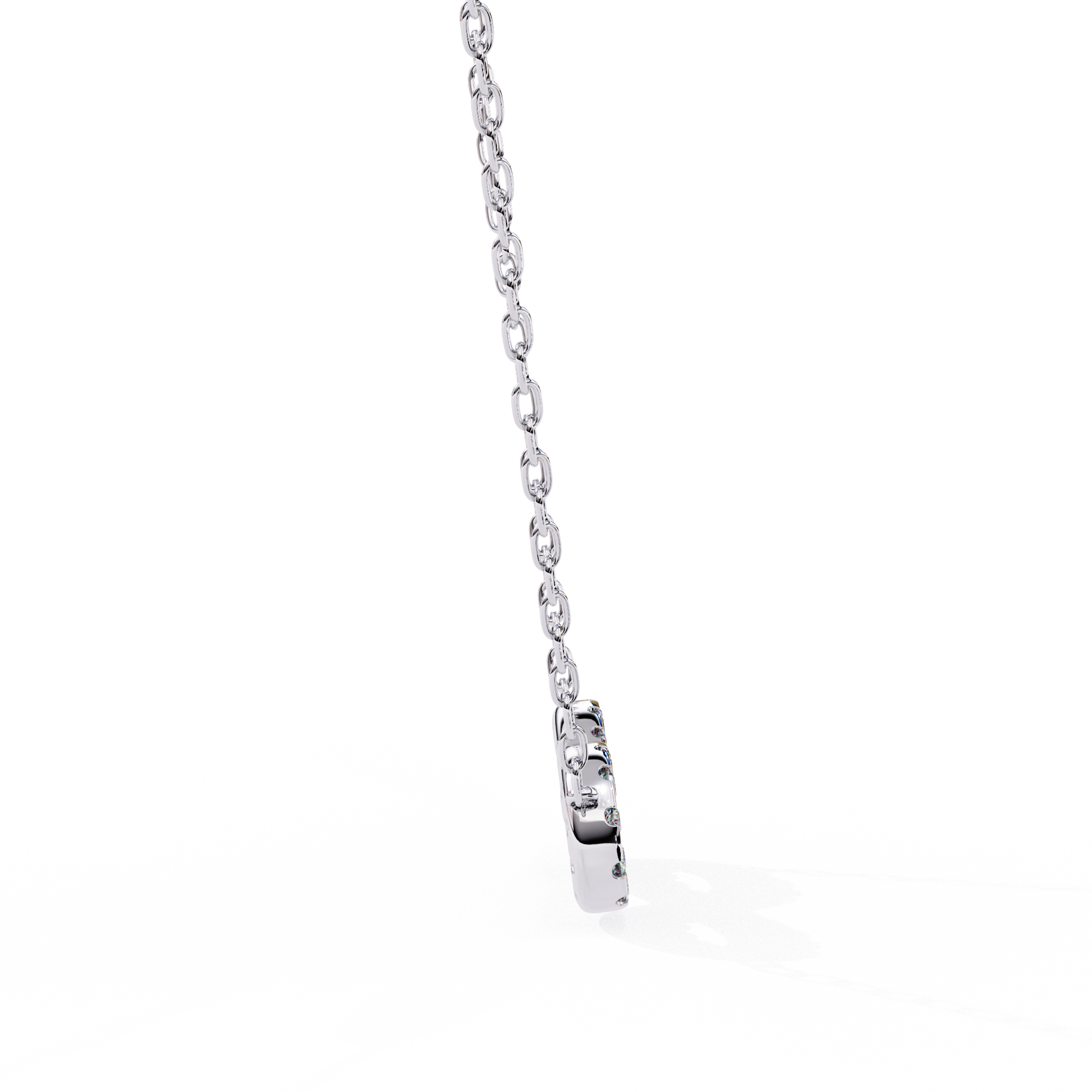 Round Cut Lab Diamond Infinity Shape Pendant