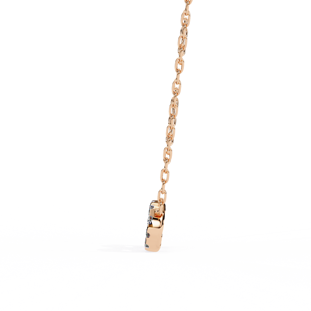 Round Cut Lab Diamond Infinity Shape Pendant