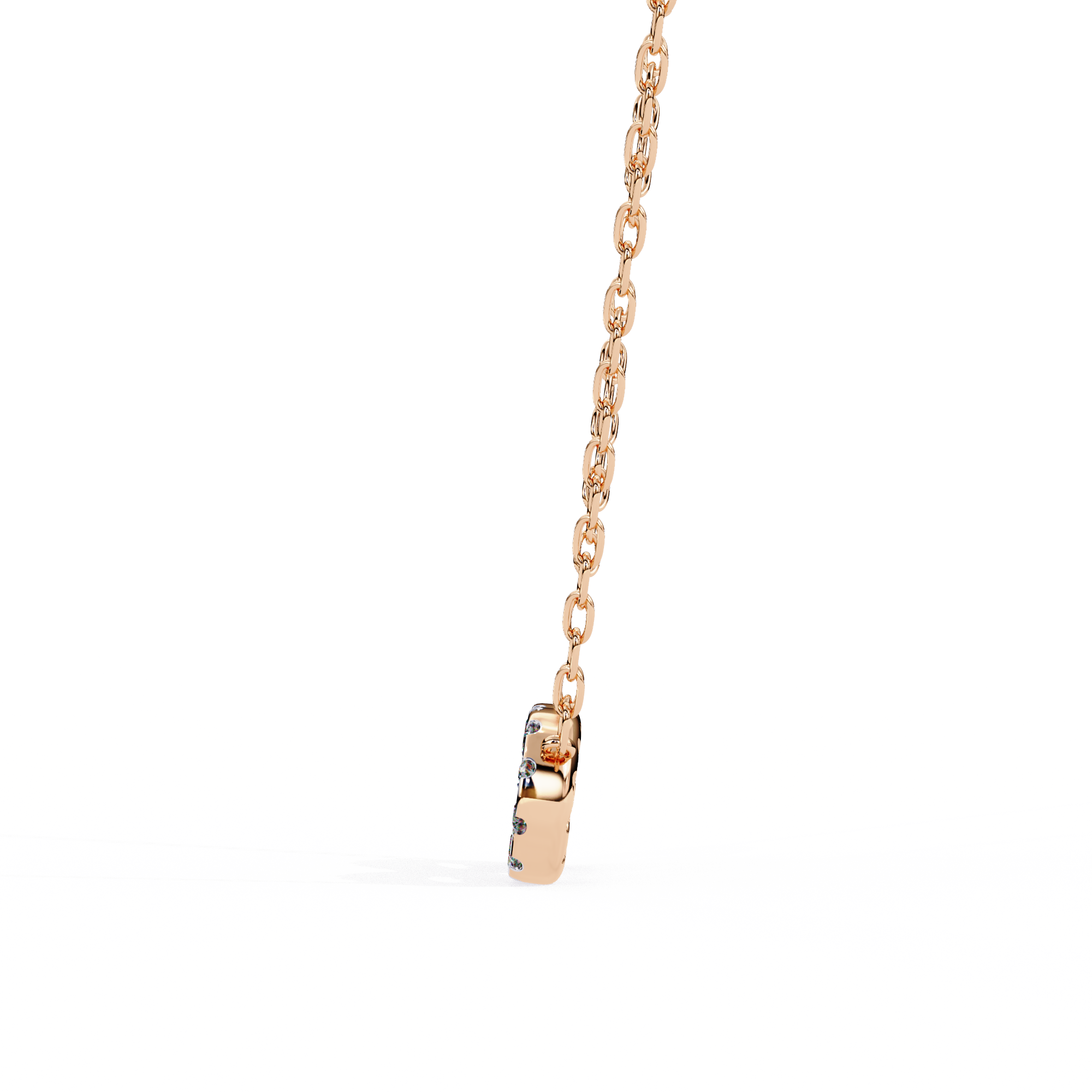 Round Cut Lab Diamond Infinity Shape Pendant