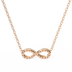 Round Cut Lab Diamond Infinity Shape Pendant