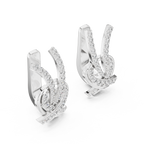 Luxury Round Cut Diamond Bridal Set Earrings