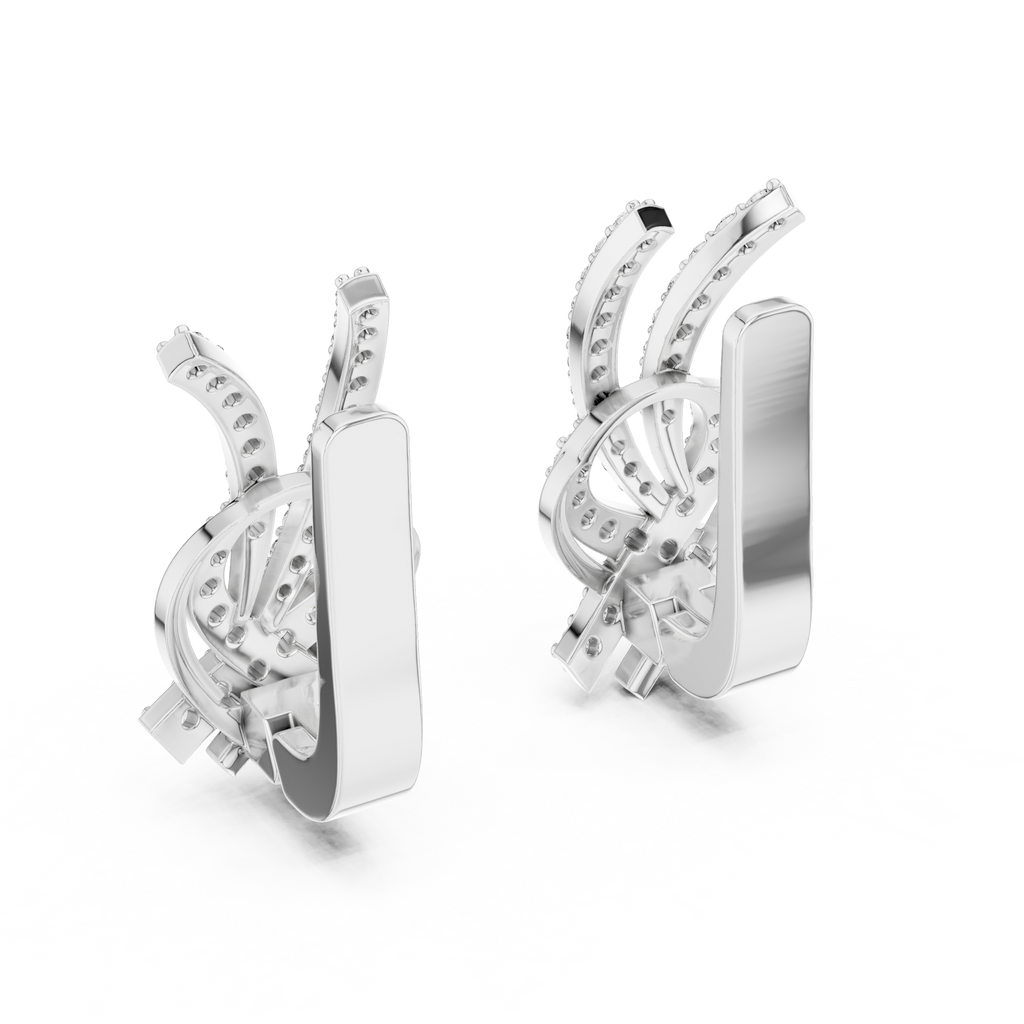 Luxury Round Cut Diamond Bridal Set Earrings