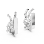 Luxury Round Cut Diamond Bridal Set Earrings