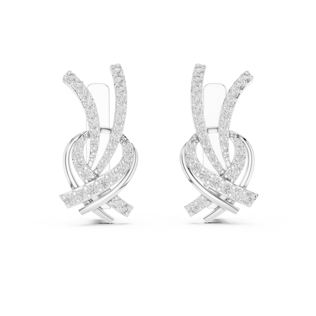 Luxury Round Cut Diamond Bridal Set Earrings