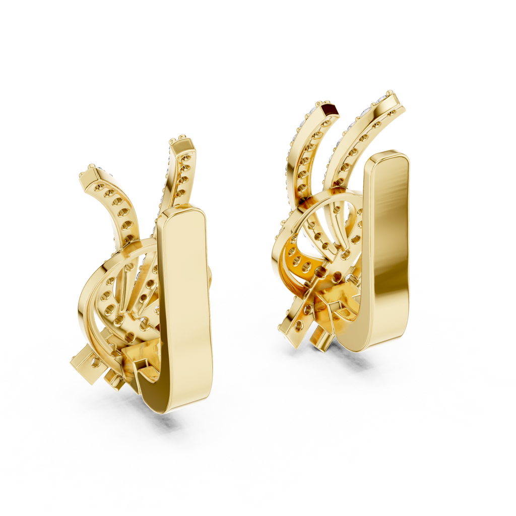 Luxury Round Cut Diamond Bridal Set Earrings