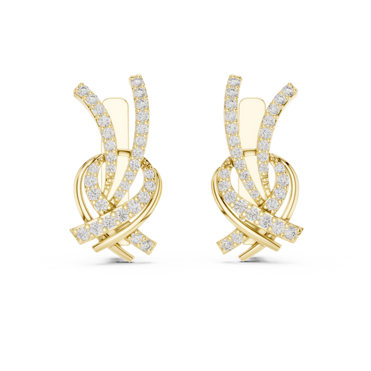 Luxury Round Cut Diamond Bridal Set Earrings