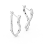 Multiple Round Shape Diamond Hoop Earrings