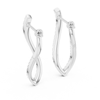 Multiple Round Shape Diamond Hoop Earrings