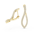 Multiple Round Shape Diamond Hoop Earrings