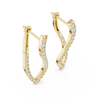 Multiple Round Shape Diamond Hoop Earrings