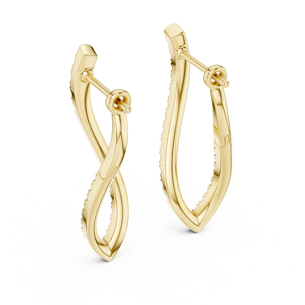 Multiple Round Shape Diamond Hoop Earrings
