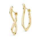 Multiple Round Shape Diamond Hoop Earrings