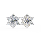 Round Cut Lab Diamond Flower Shape Diamond Earrings
