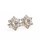 Round Cut Lab Diamond Flower Shape Diamond Earrings