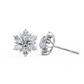 Round Cut Lab Diamond Flower Shape Diamond Earrings