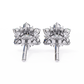 Round Cut Lab Diamond Flower Shape Diamond Earrings