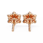 Round Cut Lab Diamond Flower Shape Diamond Earrings