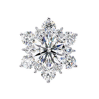 Round Cut Lab Diamond Flower Shape Diamond Earrings