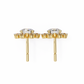 Unique Round Lab Diamond Floral Earrings
