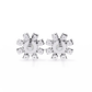 Unique Round Lab Diamond Floral Earrings