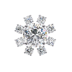 Unique Round Lab Diamond Floral Earrings