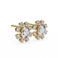 Unique Round Lab Diamond Floral Earrings