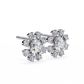 Unique Round Lab Diamond Floral Earrings
