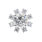 Unique Round Lab Diamond Floral Earrings