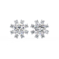 Unique Round Lab Diamond Floral Earrings
