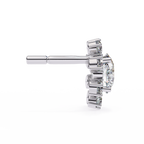 Unique Round Lab Diamond Floral Earrings