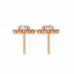 Unique Round Lab Diamond Floral Earrings
