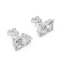 Emerald And Pear Cut Diamond Stud Earrings