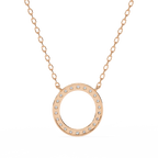 Round Cut Lab Diamond Circle Pendant