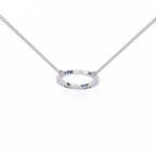 Round Cut Lab Diamond Circle Pendant
