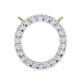 Round Cut Lab Diamond Circle Pendant