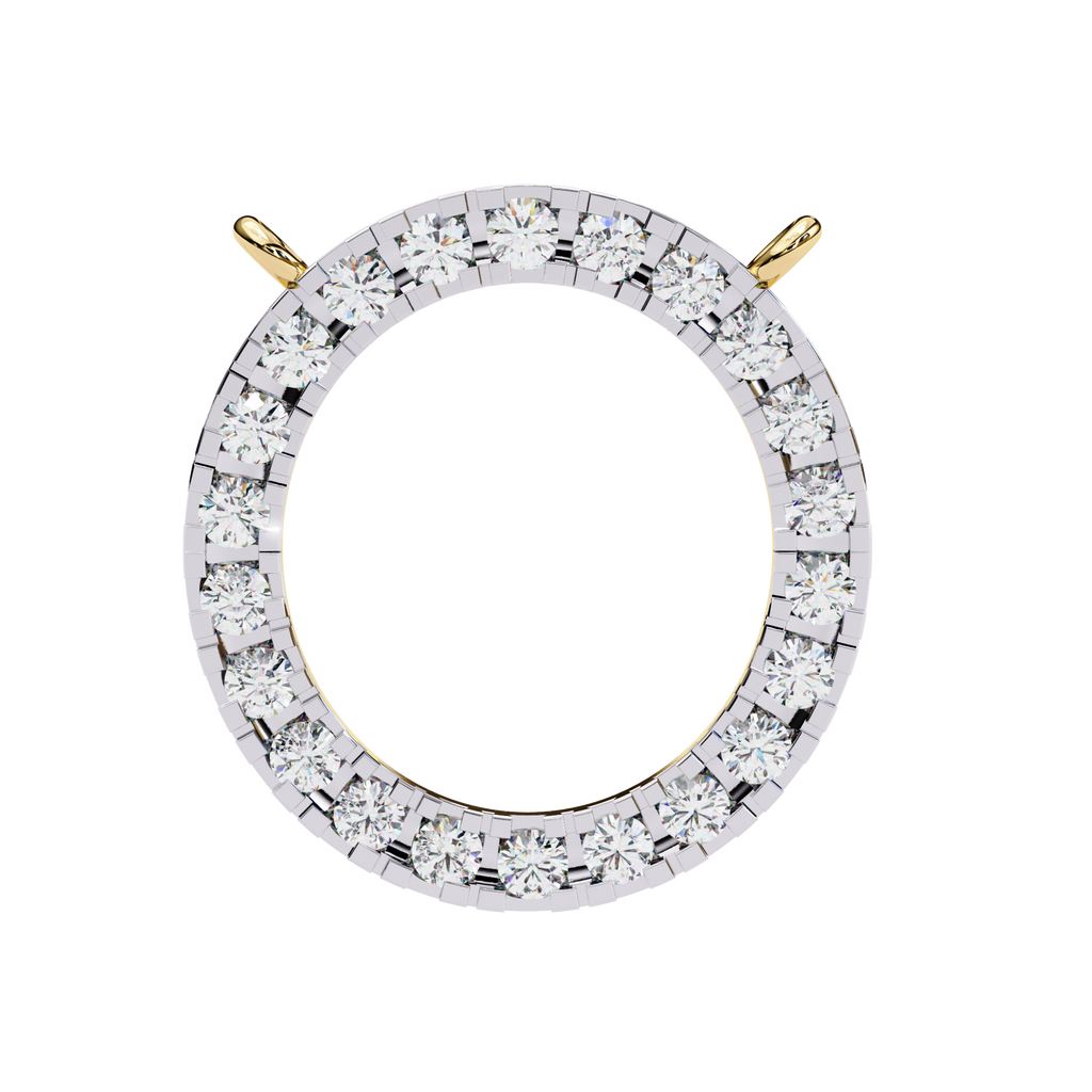 Round Cut Lab Diamond Circle Pendant