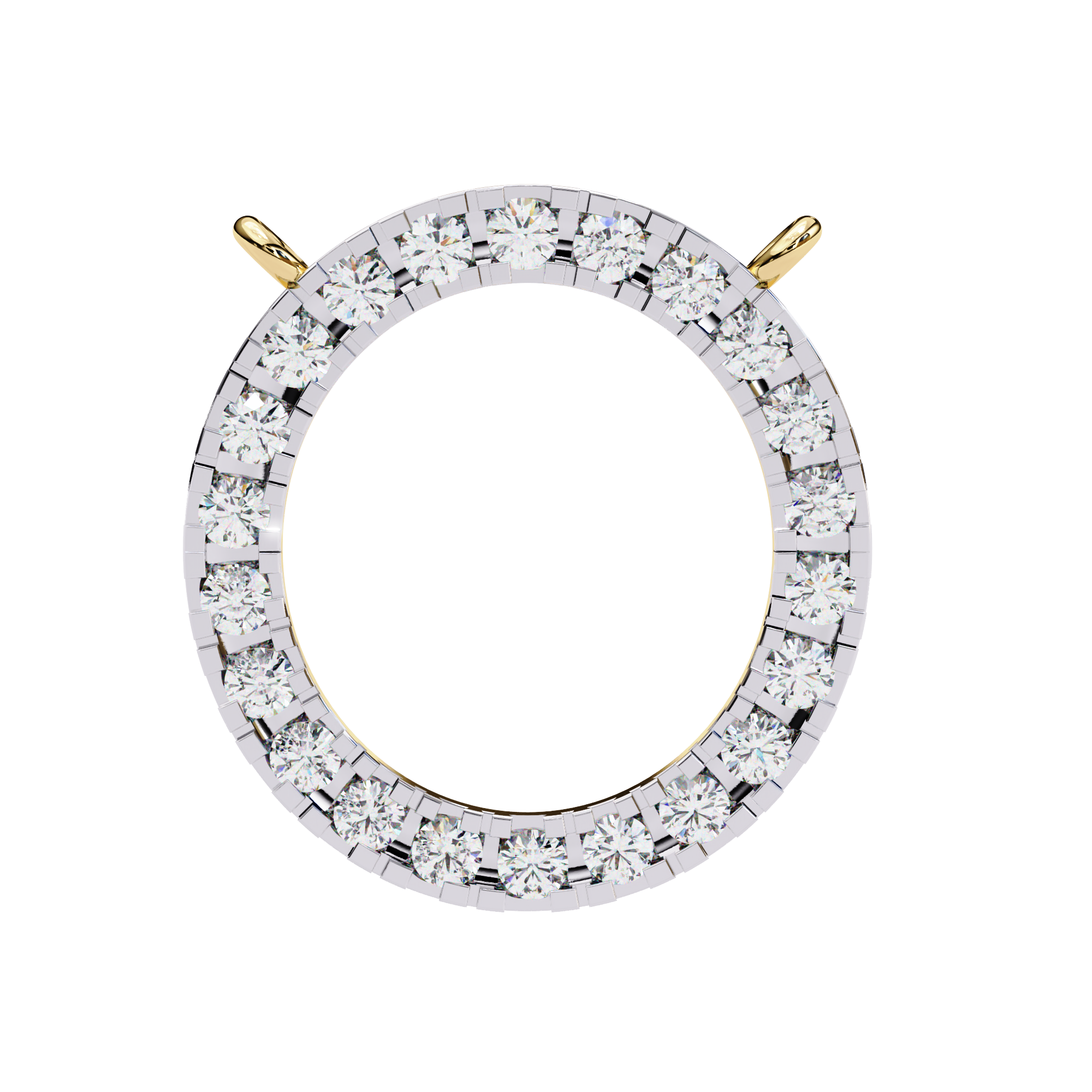 Round Cut Lab Diamond Circle Pendant