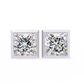 Princess cut Lab Diamond Bezel Set Earrings