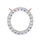 Round Cut Lab Diamond Circle Pendant