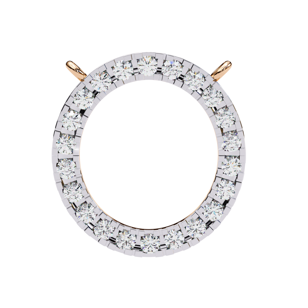 Round Cut Lab Diamond Circle Pendant