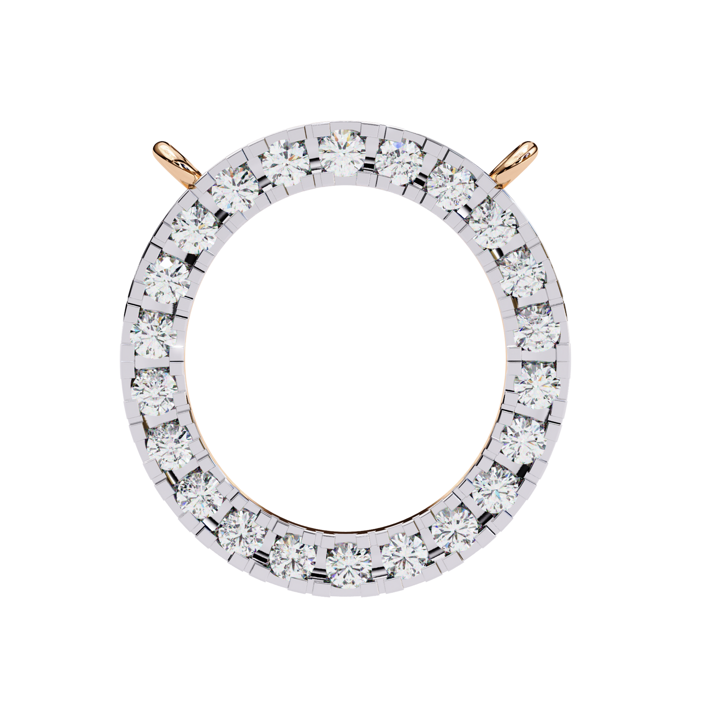 Round Cut Lab Diamond Circle Pendant