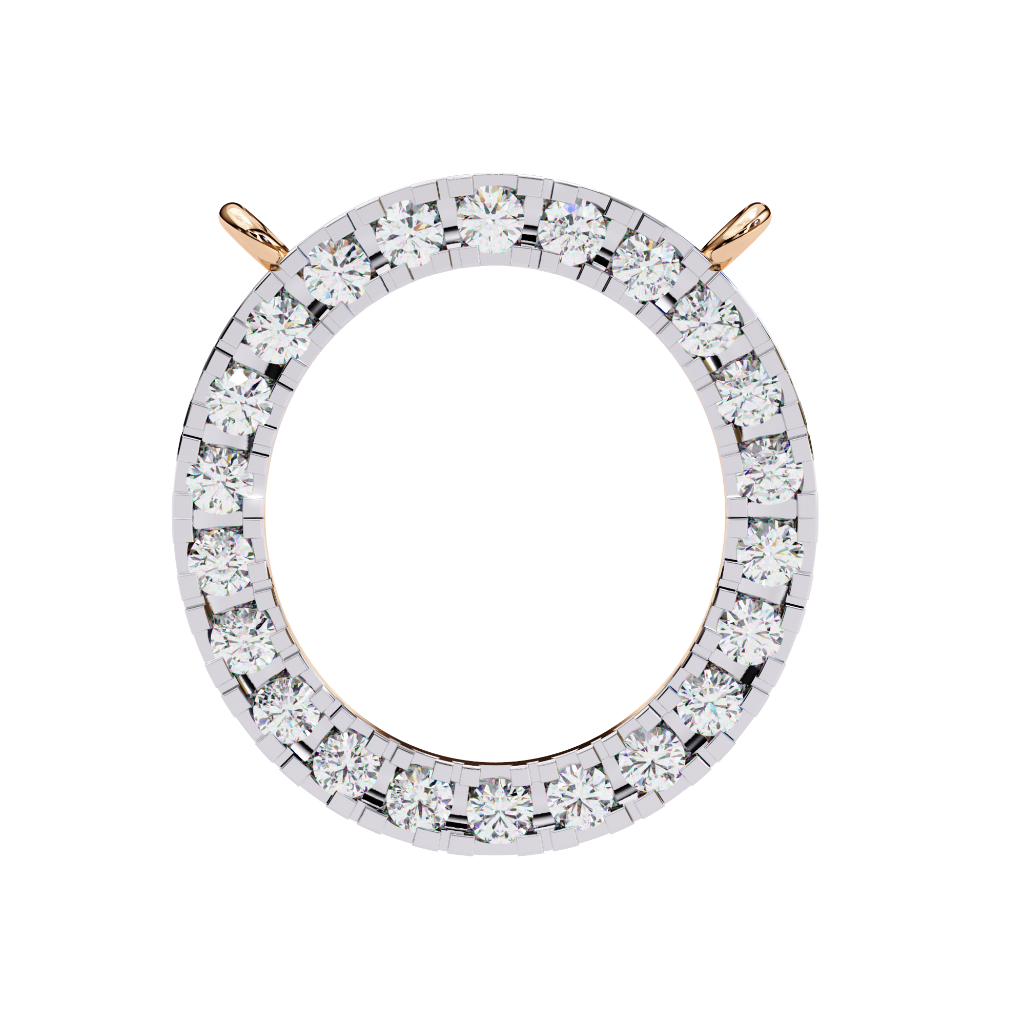 Round Cut Lab Diamond Circle Pendant