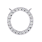 Round Cut Lab Diamond Circle Pendant
