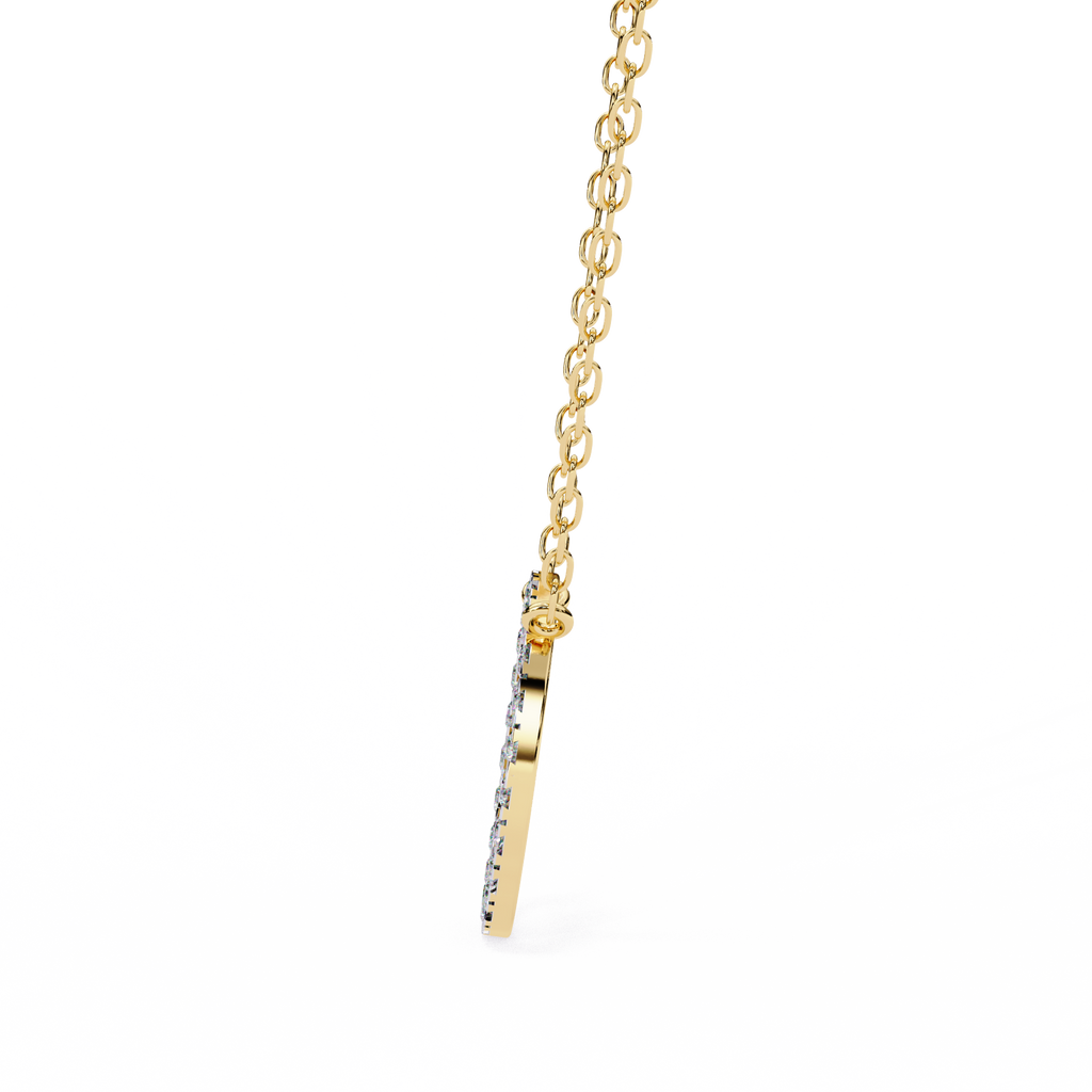 Round Cut Lab Diamond Circle Pendant