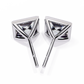 Princess cut Lab Diamond Bezel Set Earrings