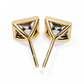Princess cut Lab Diamond Bezel Set Earrings