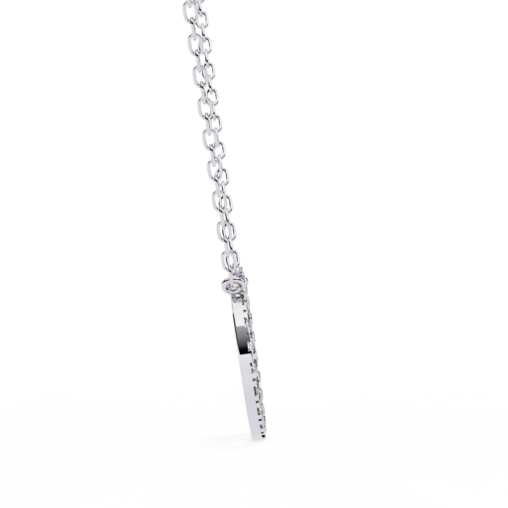 Round Cut Lab Diamond Circle Pendant